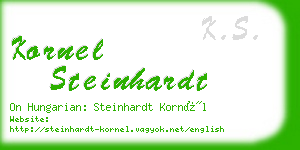 kornel steinhardt business card